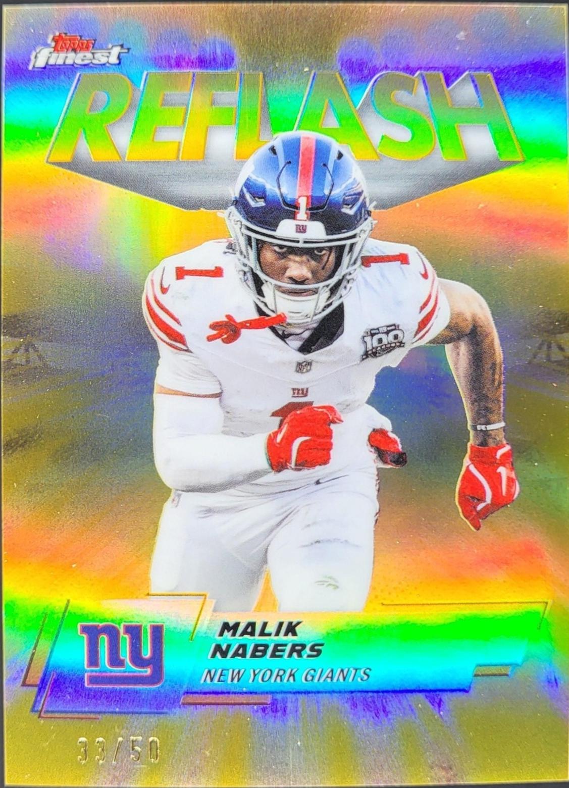 Malik Nabers [Gold Refractor] #RF-16