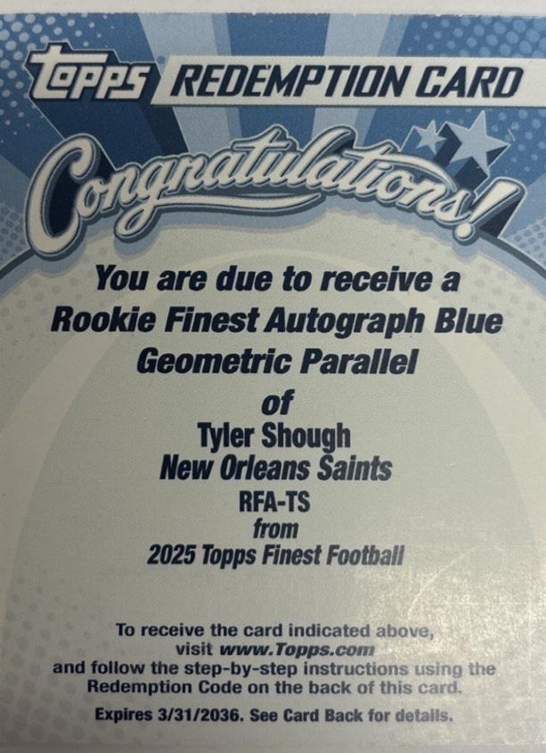 Tyler Shough [Blue Geometric] #RFA-TS