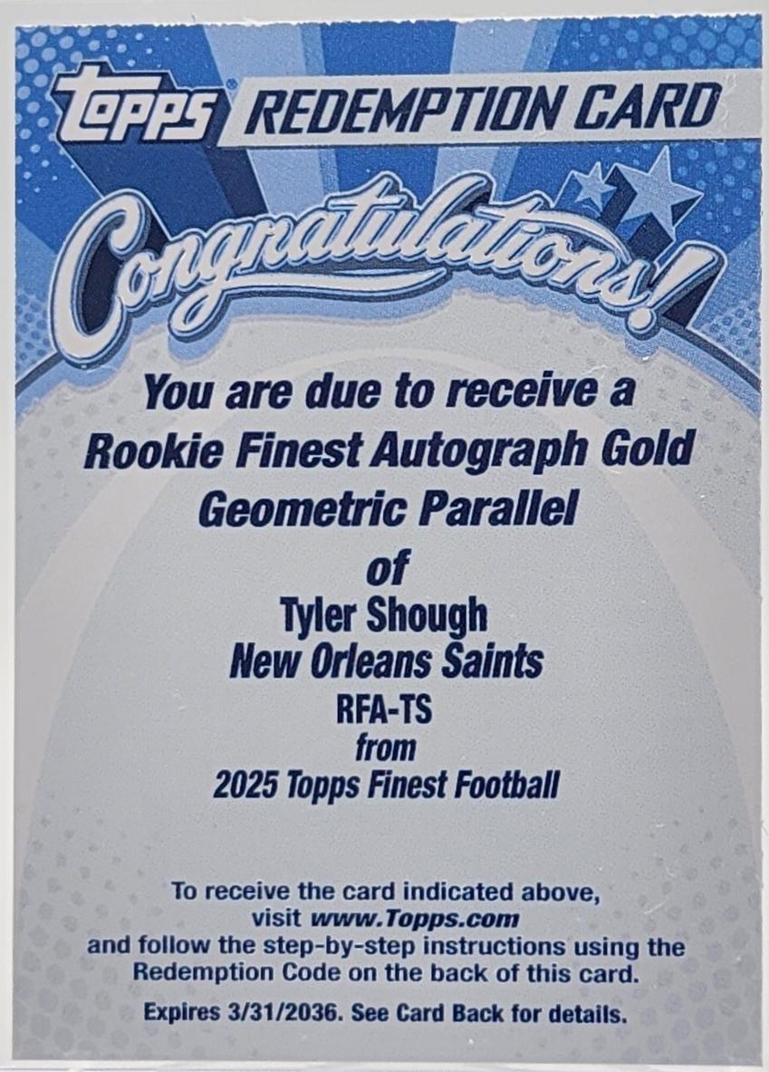 Tyler Shough [Gold Geometric] #RFA-TS