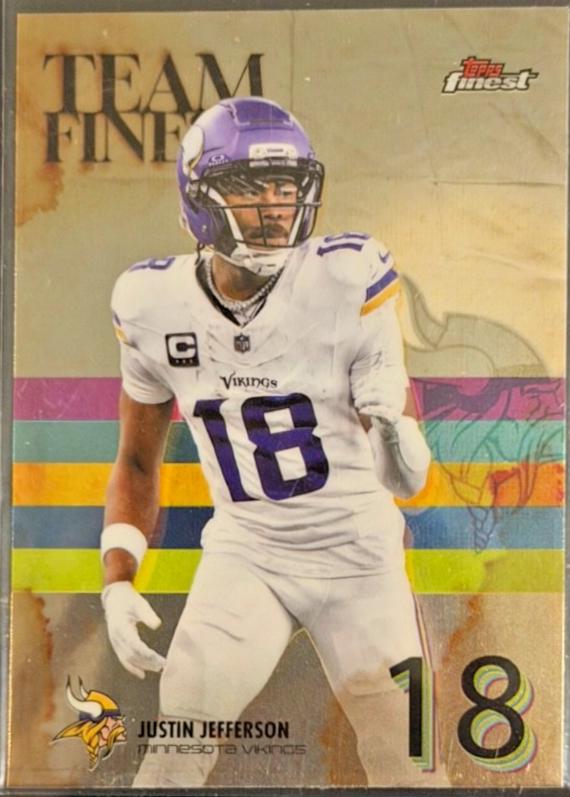 Justin Jefferson [Blue Refractor] #TF-8