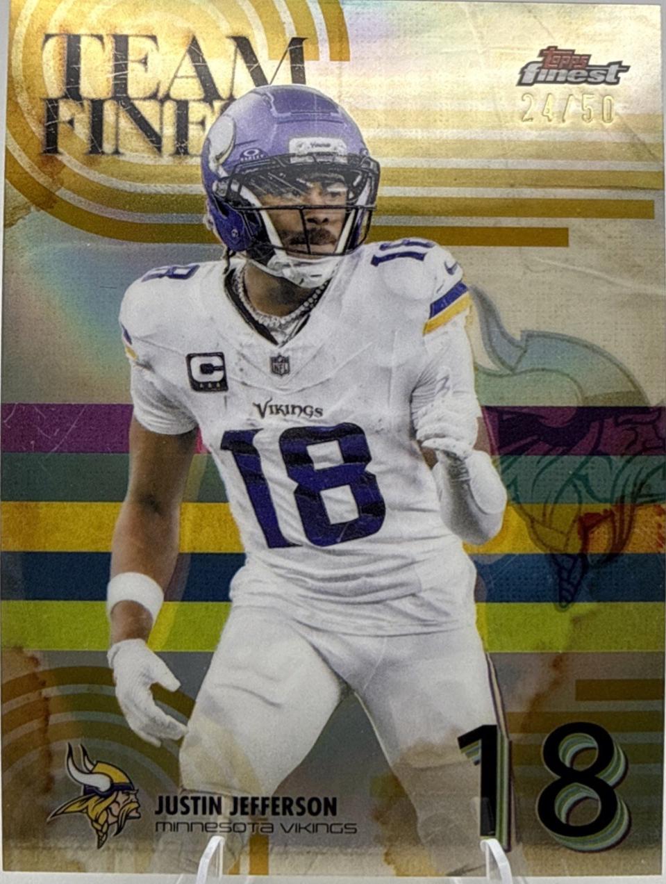 Justin Jefferson [Gold Refractor] #TF-8