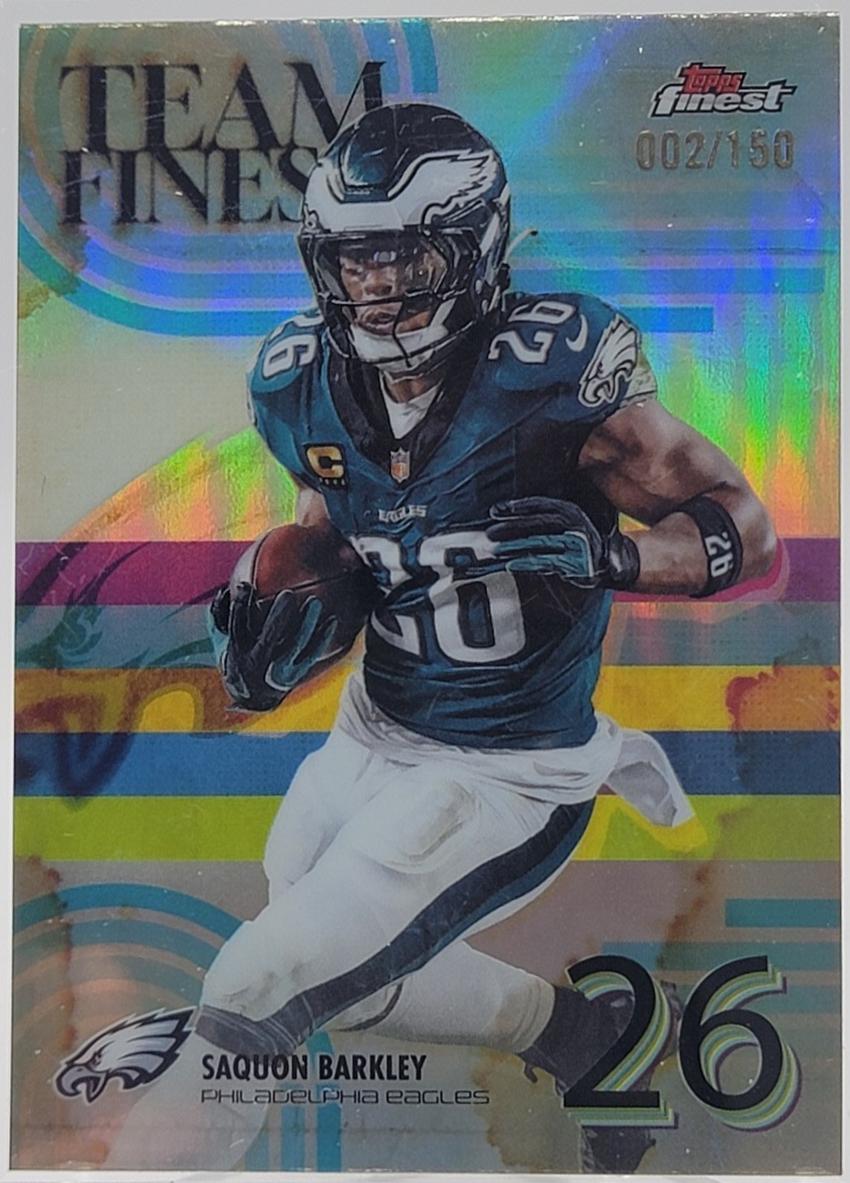 Saquon Barkley [Sky Blue Refractor] #TF-5