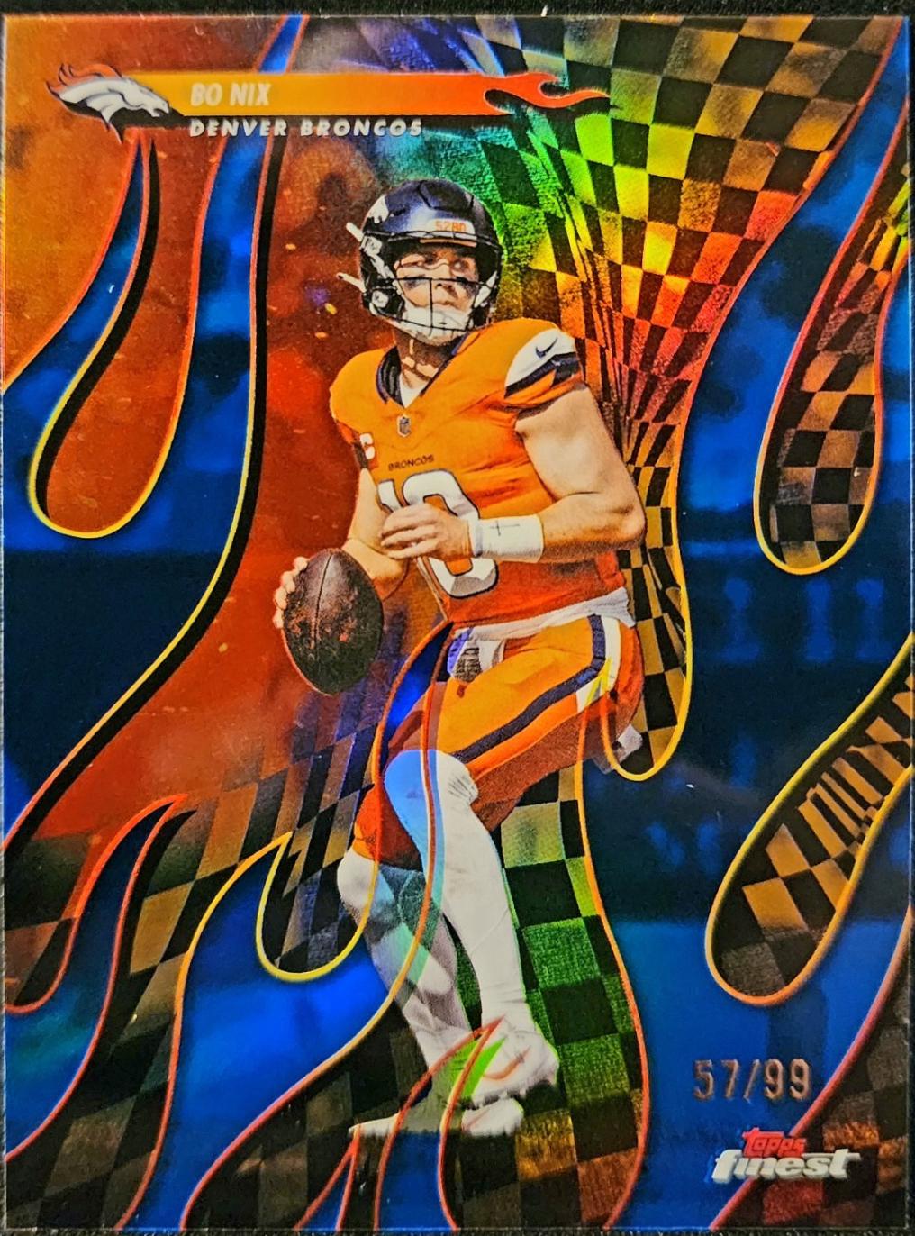 Bo Nix [Blue Refractor] #T-15