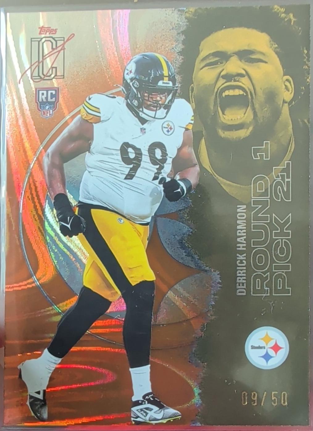 Derrick Harmon [Orange Lava Refractor Chrome] #150