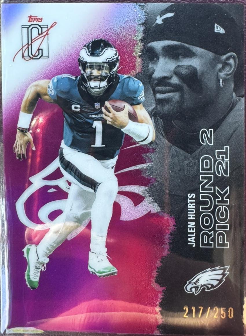 Jalen Hurts [Magenta Refractor Chrome] #42