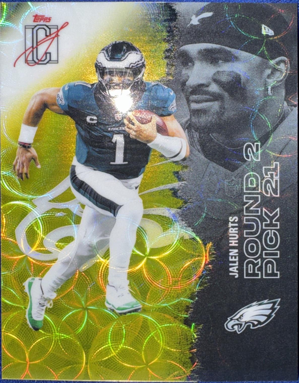 Jalen Hurts [Pandora Yellow Refractor Chrome] #42