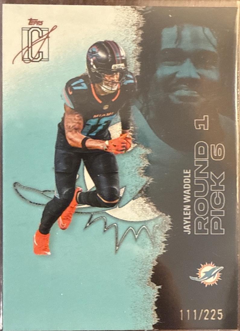 Jaylen Waddle [Teal Refractor Chrome] #88
