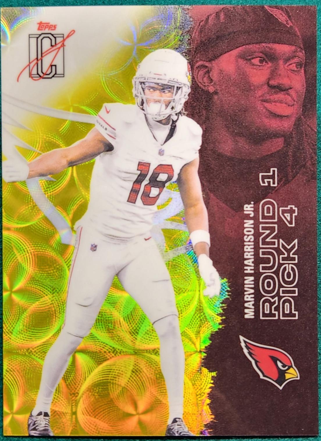 Marvin Harrison Jr. [Kaleidoscope Yellow Refractor Chrome] #61