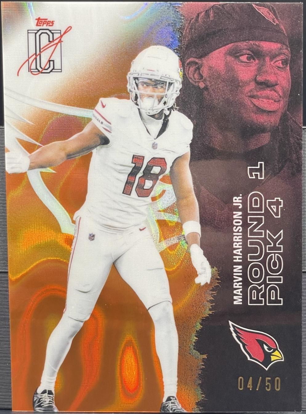 Marvin Harrison Jr. [Orange Lava Refractor Chrome] #61