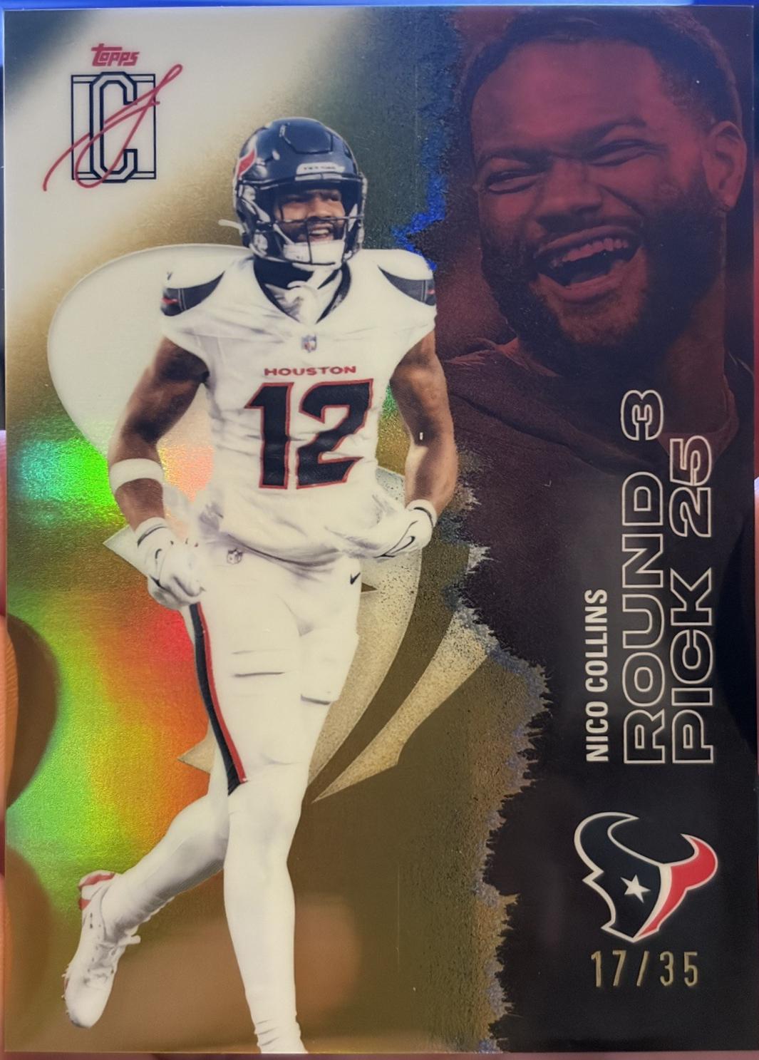 Nico Collins [Gold Refractor Chrome] #76