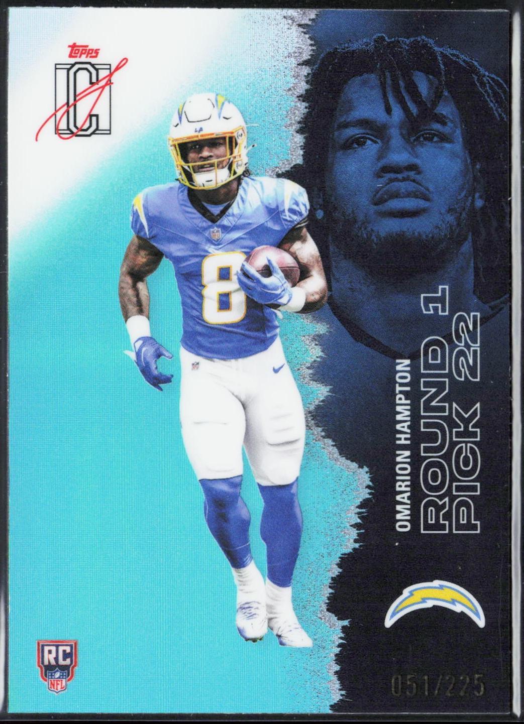 Omarion Hampton [Teal Refractor Chrome] #109