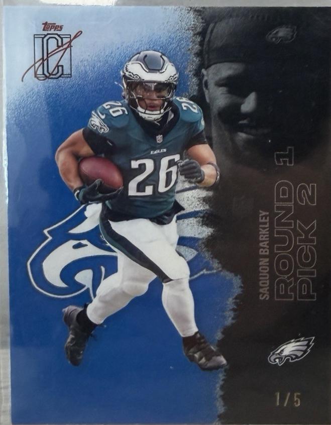Saquon Barkley [Blue Chrome Autograph] #43
