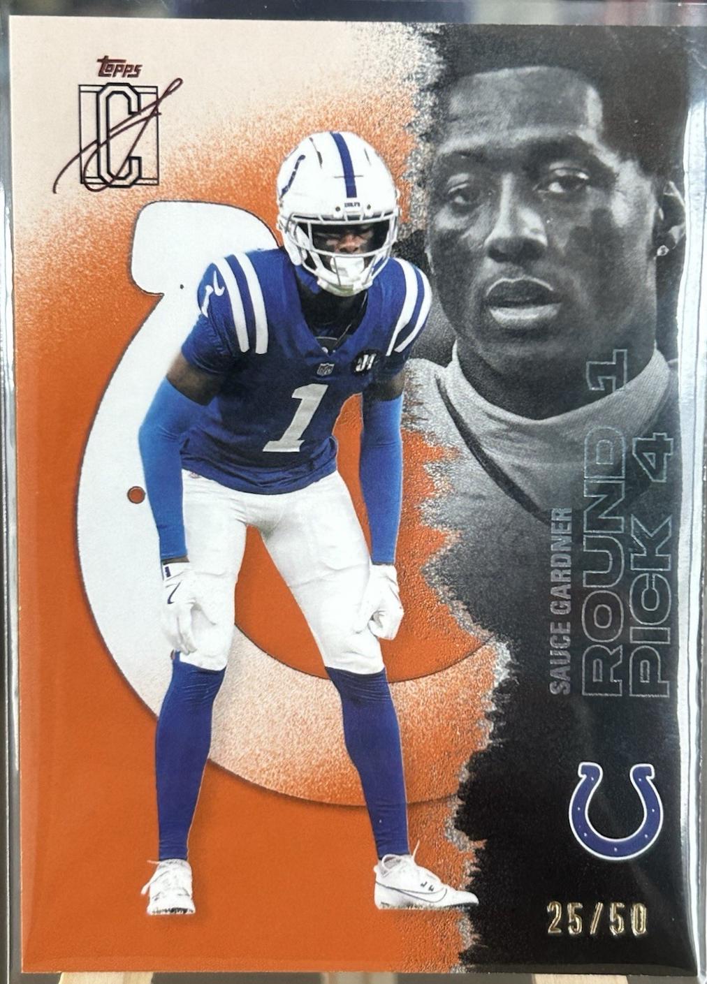 Sauce Gardner [Orange Refractor Chrome] #91