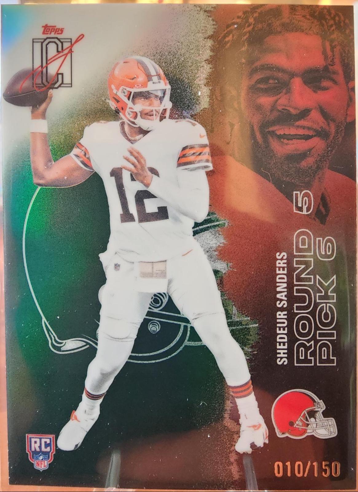 Shedeur Sanders [Green Refractor Chrome] #228