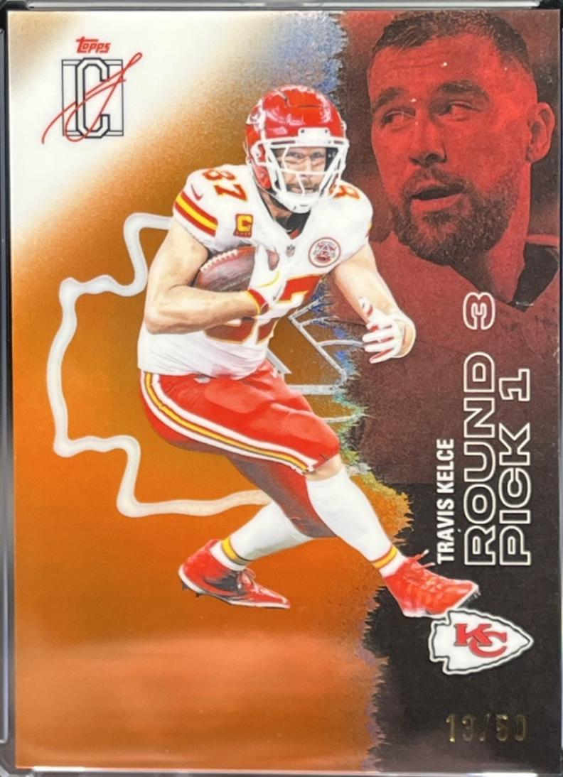 Travis Kelce [Orange Refractor Chrome] #80