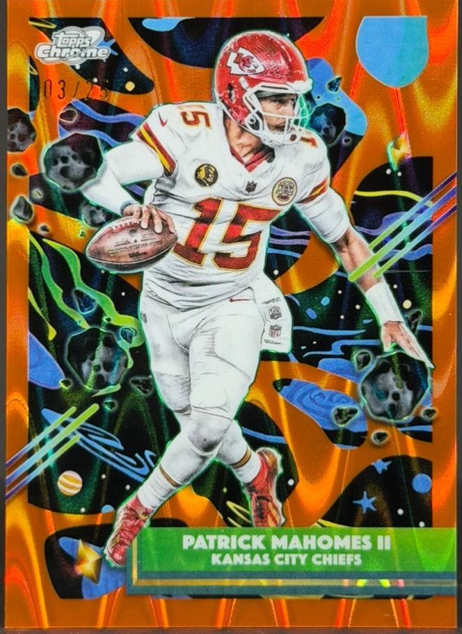 Patrick Mahomes II [Orange Galactic Refractor] #47