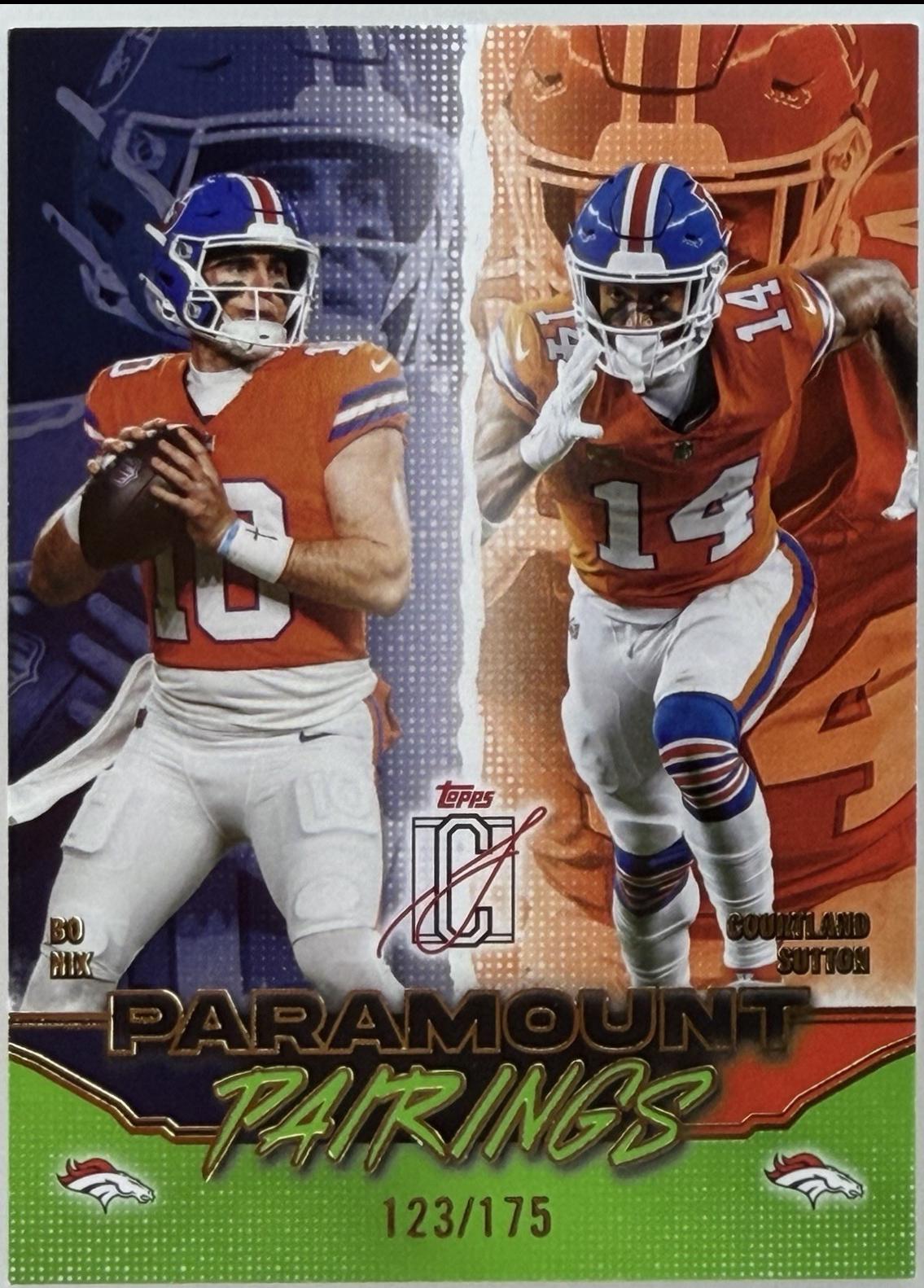 Courtland Sutton / Bo Nix [Lime Green] #PP-3