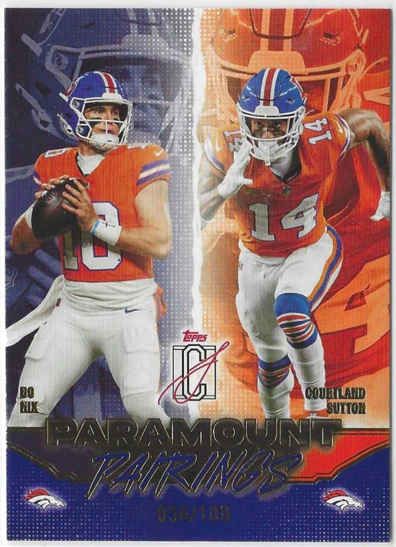 Courtland Sutton / Bo Nix [Purple] #PP-3