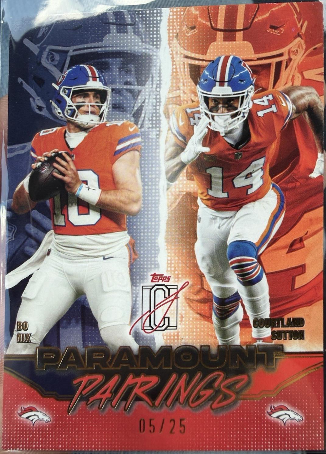 Courtland Sutton / Bo Nix [Red] #PP-3