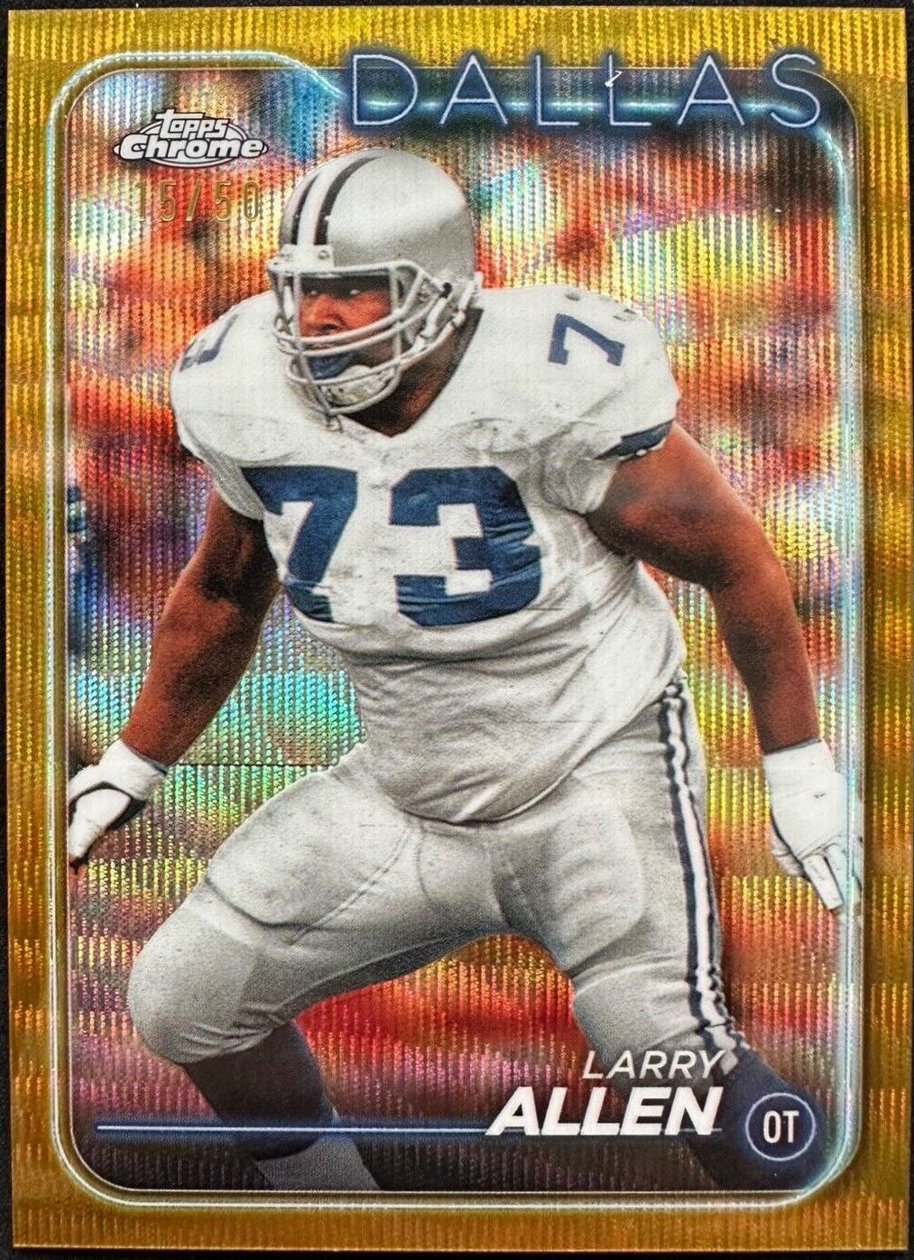 Larry Allen [Gold Wave Refractor] #58