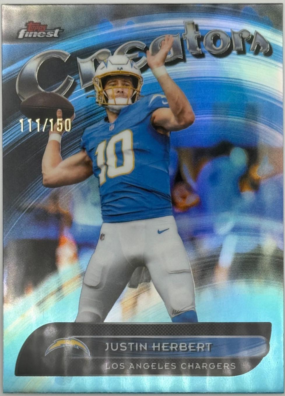 Justin Herbert [Sky Blue Refractor] #CR-17