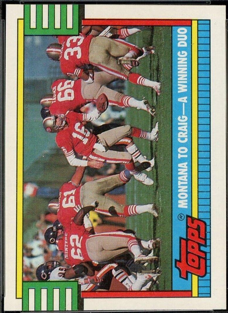 Joe Montana, Roger Craig [Disclaimer Back] #515