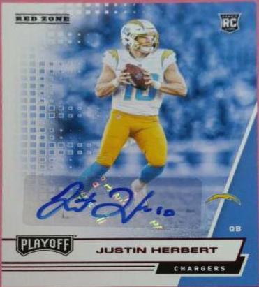 Justin Herbert [Autographs Red Zone] #203