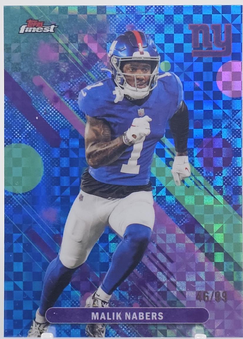 Malik Nabers [Blue X-Fractor] #91
