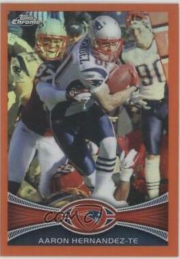 Aaron Hernandez [Orange Refractor] #112