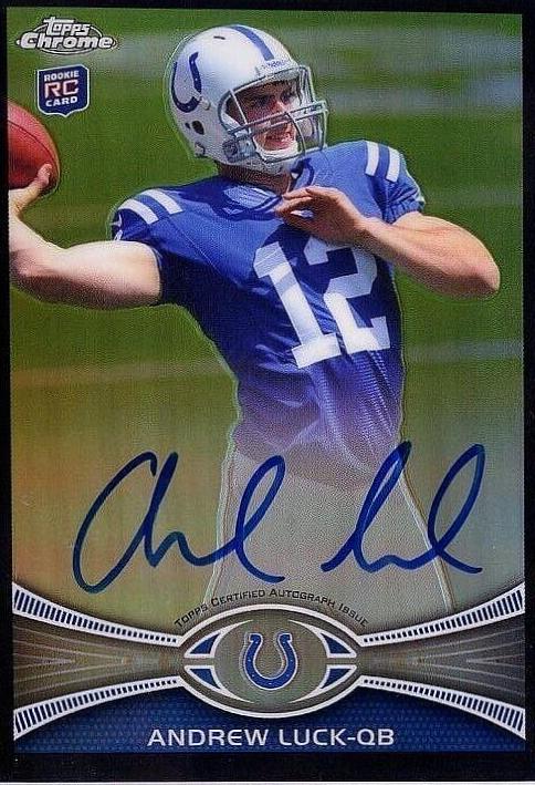 Andrew Luck [Passing Autograph Black Refractor] #1