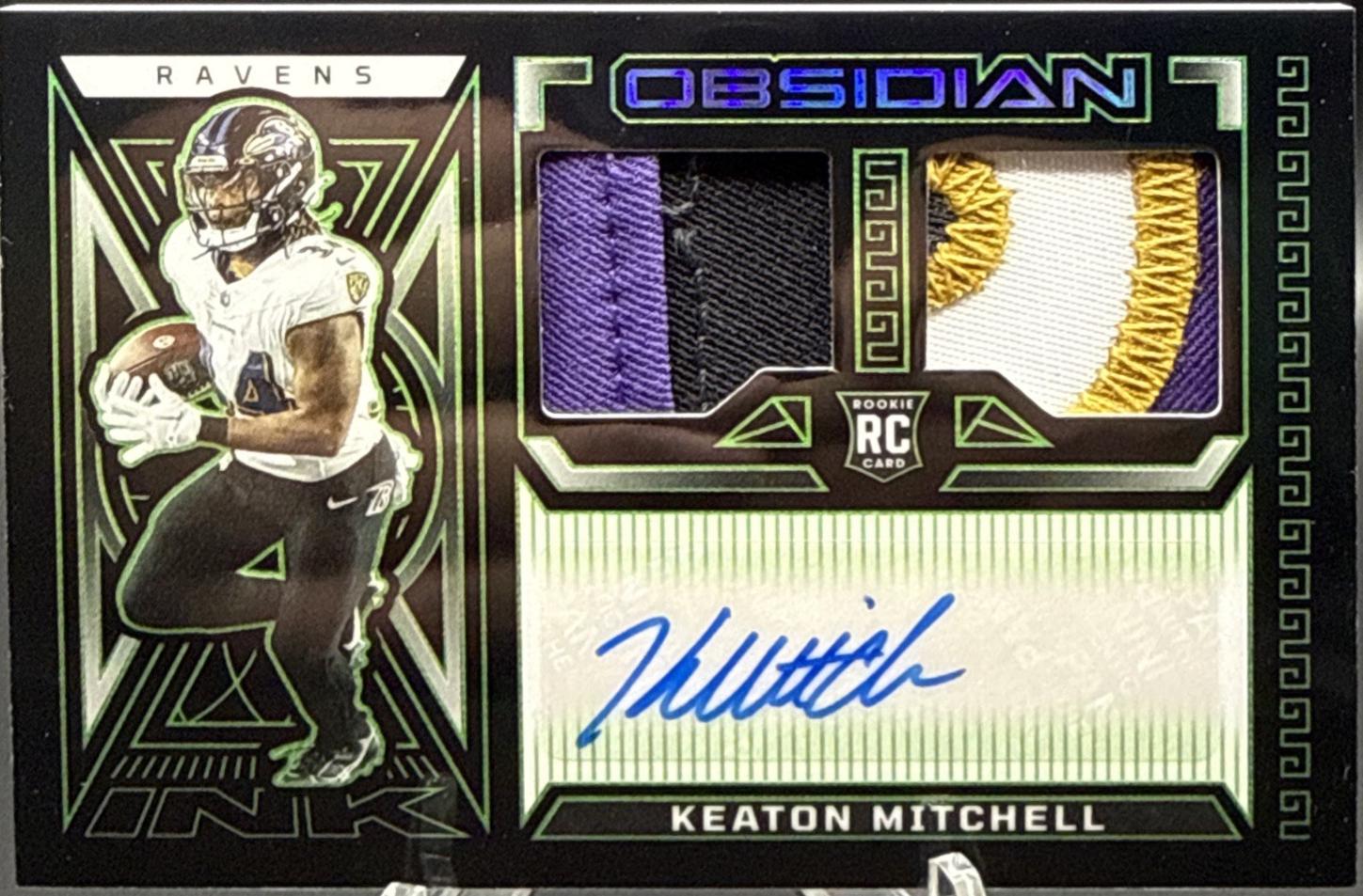 Keaton Mitchell [Green Electric Etch] #30