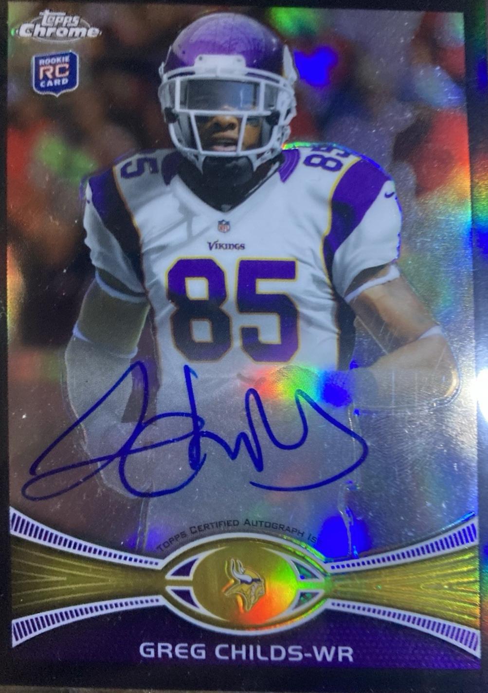 Greg Childs [Autograph Black Refractor] #41