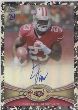 LaMichael James [Stands in Background Autograph Camouflage Refractor] #191