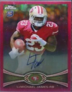 LaMichael James [Stands in Background Autograph Pink Refractor] #191