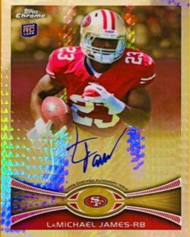 LaMichael James [Stands in Background Autograph Prism Refractor] #191