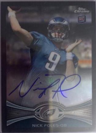 Nick Foles [Throwing Autograph Black Refractor] #153