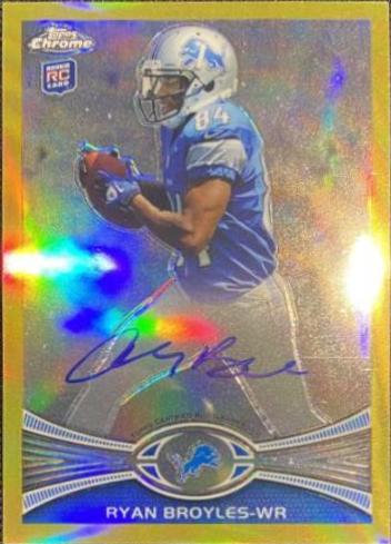 Ryan Broyles [Running Left Autograph Gold Refractor] #186