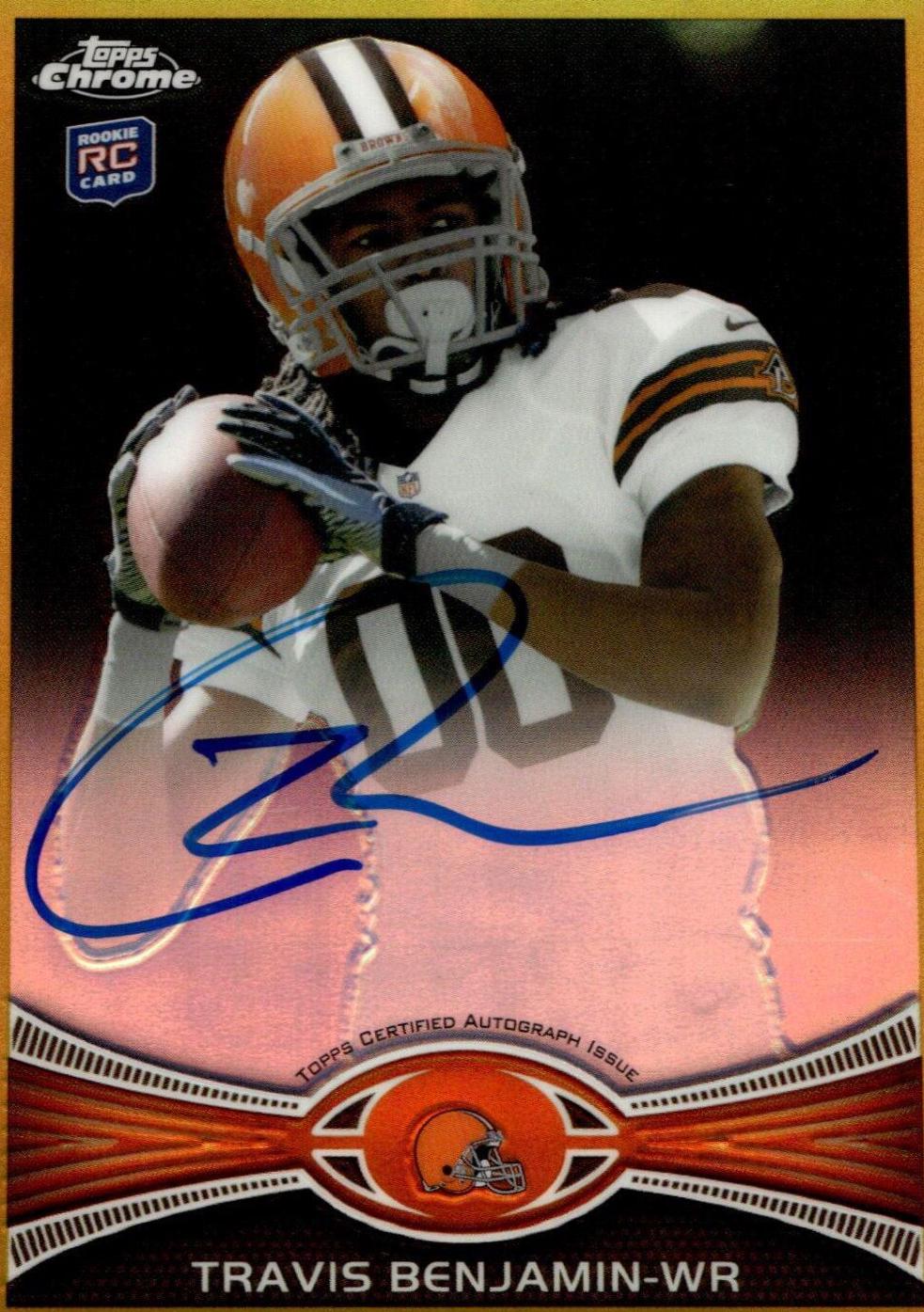 Travis Benjamin [Autograph Gold Refractor] #43