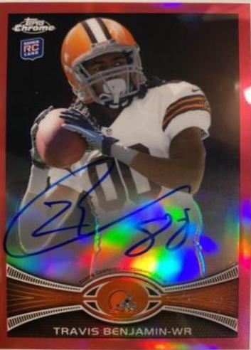 Travis Benjamin [Autograph Pink Refractor] #43
