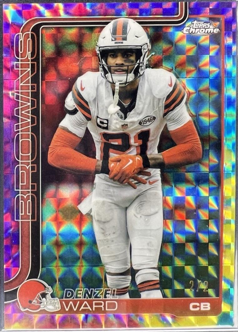 Denzel Ward [Tie Dye Geometric Refractor] #74