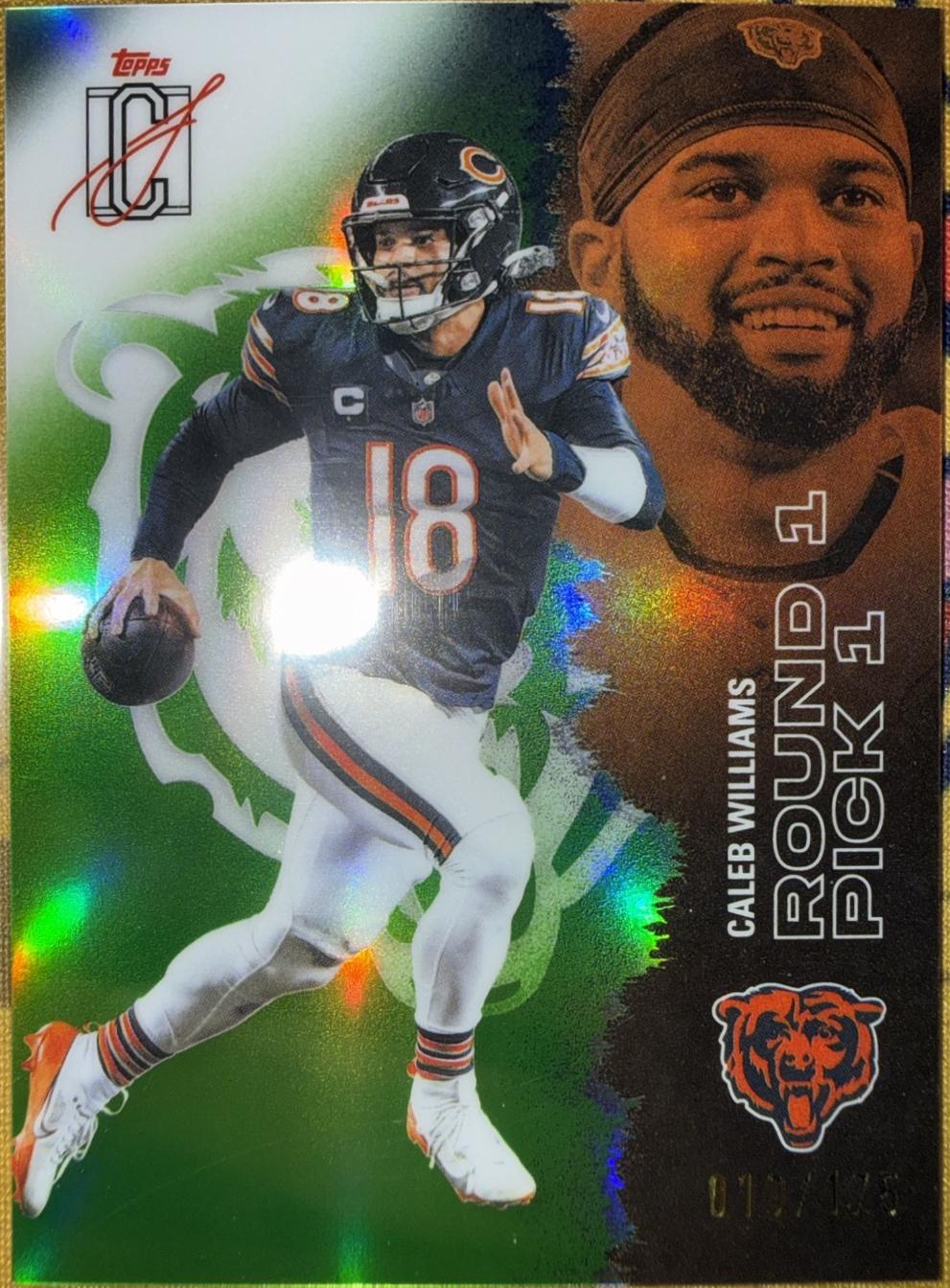 Caleb Williams [Green Refractor Chrome] #11