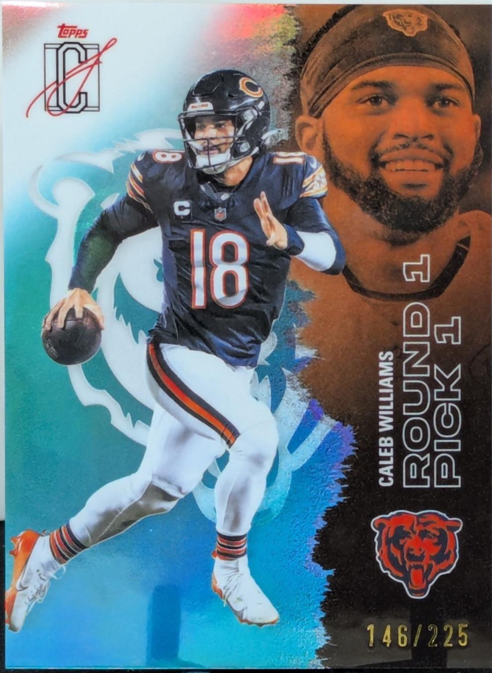 Caleb Williams [Teal Refractor Chrome] #11