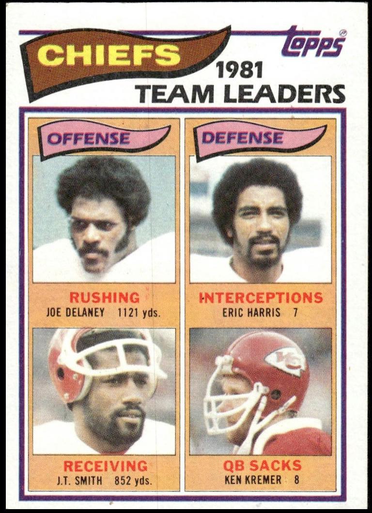 Chiefs 1981 Team Leaders (Joe Delaney / Eric Harris / J.T. Smith / Ken Kremer) #109