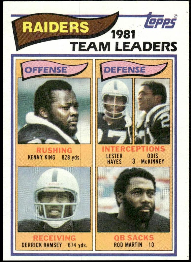 Kenny King / Lester Hayes / Odis McKinney / Derrick Ramsey / Rod Martin #185