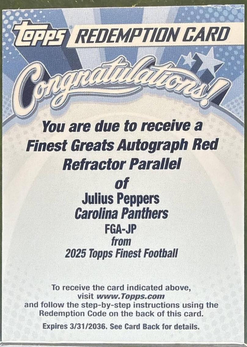 Julius Peppers [Red Refractor] #FGA-JP