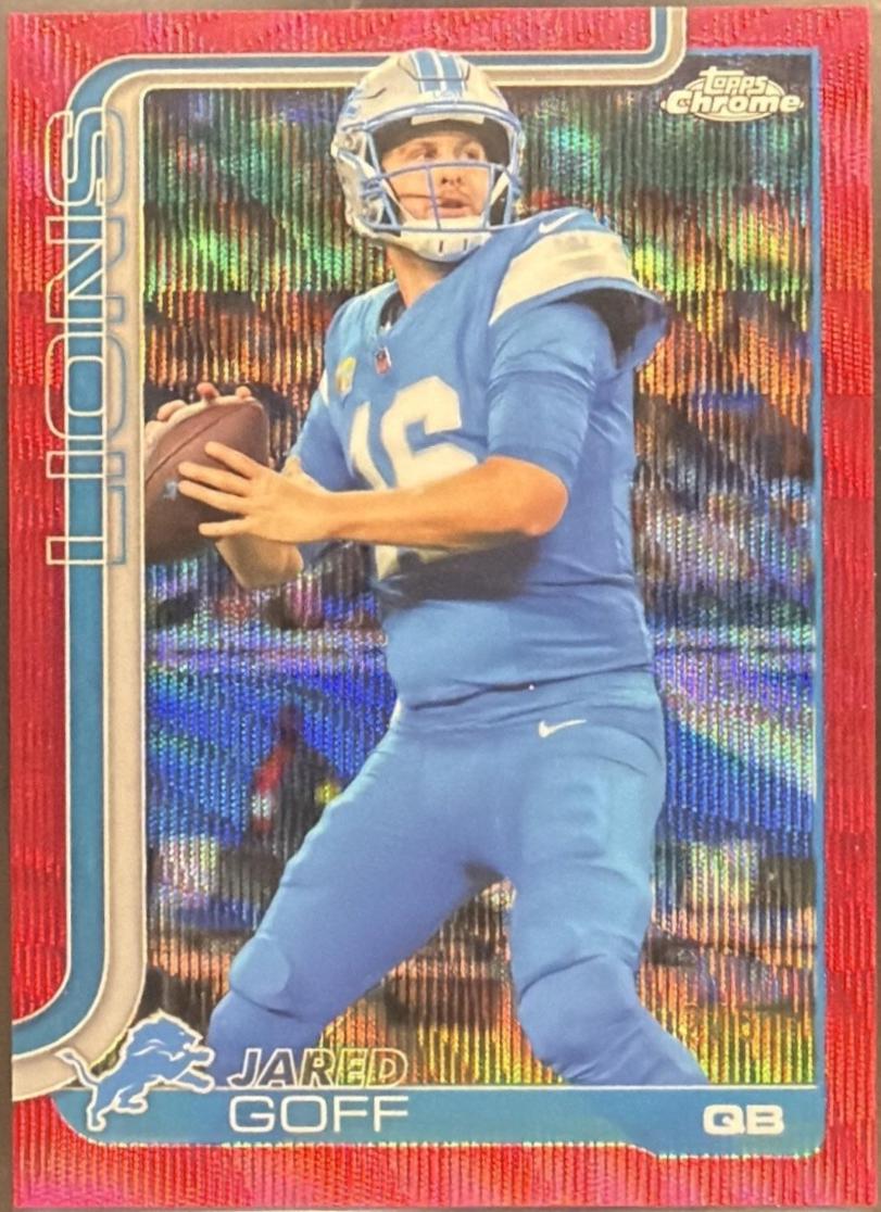 Jared Goff [Red Wave Refractor] #102