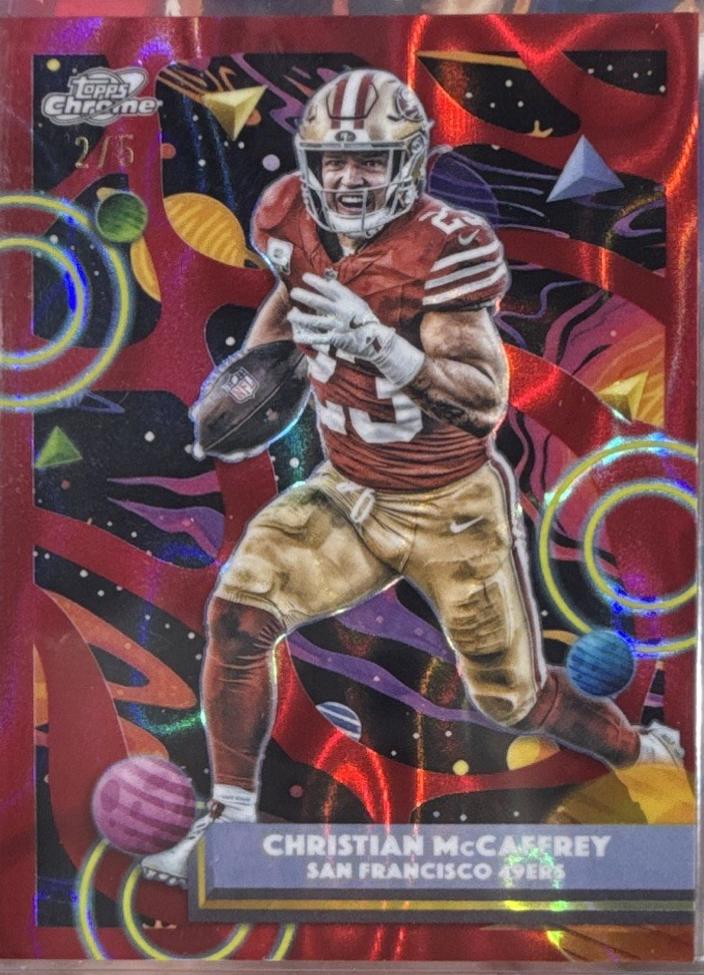 Christian McCaffrey [Red Flare Refractor] #86