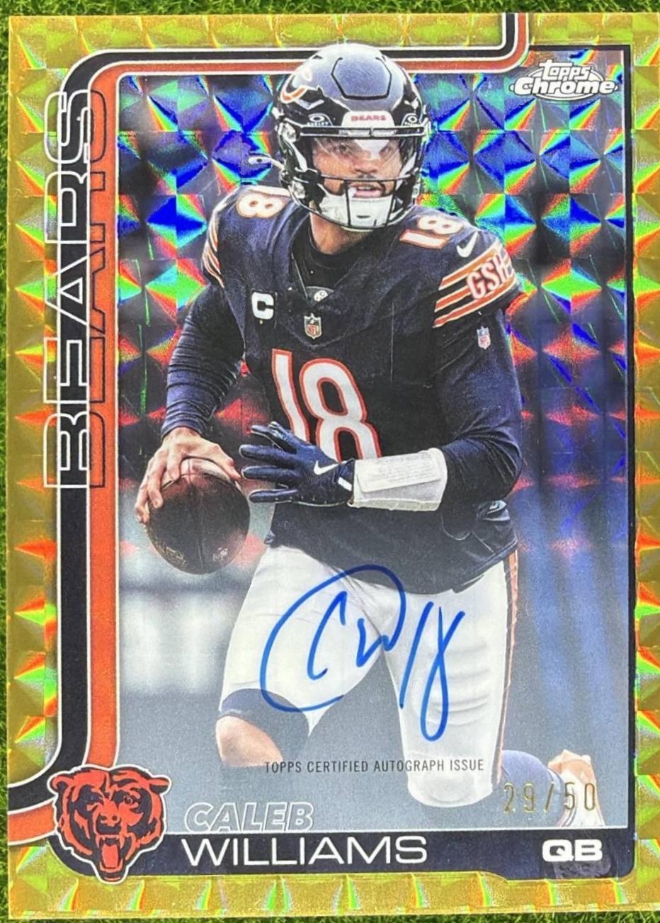 Caleb Williams [Gold Geometric Refractor] #BA-CW
