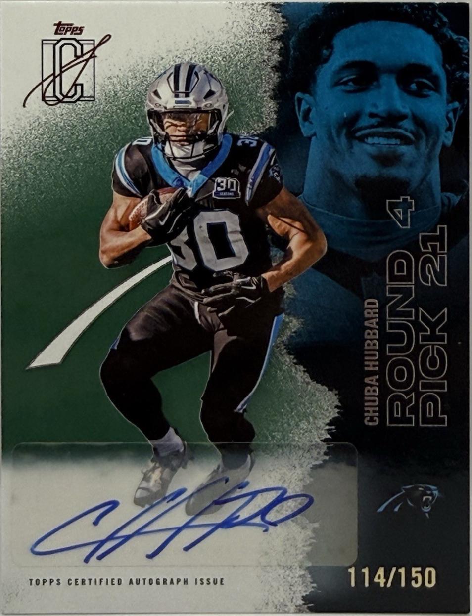 Chuba Hubbard [Green Autograph] #66