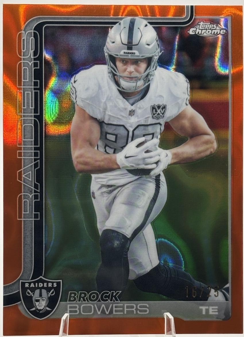 Brock Bowers [Orange Lava Refractor] #178